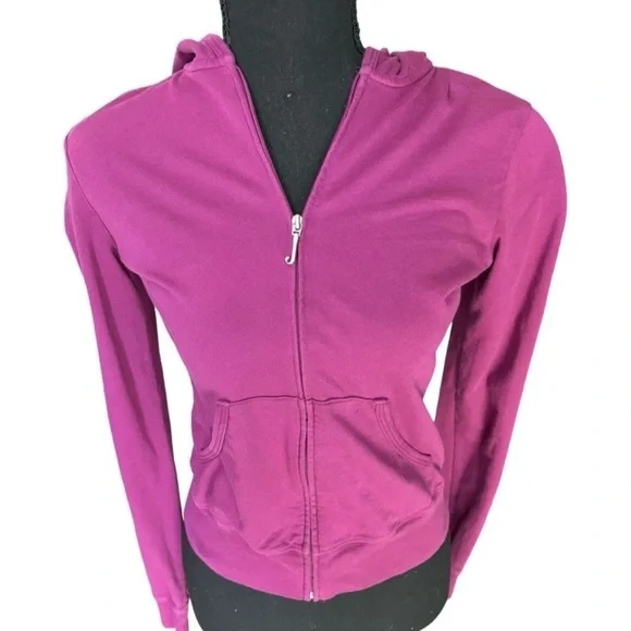 Vintage Juicy Couture Women's Purple and Gold Hoodie Jacket - Picture 3 of 6